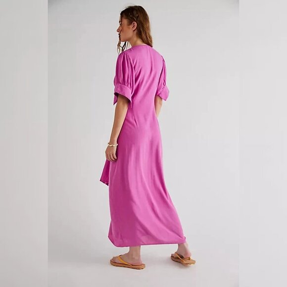 Free people Vintage Summer Midi Dress XS 2 Women's Casual Endless Summer 38066 - Picture 2 of 4